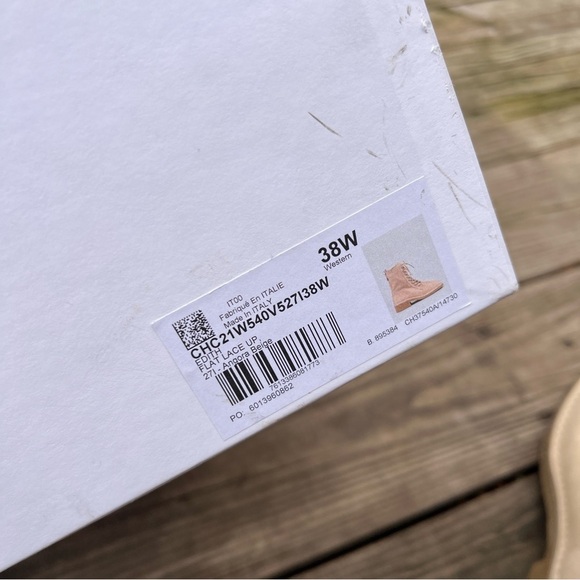 Chloe Edith Suede Lace Up Combat Boots - Picture 10 of 12